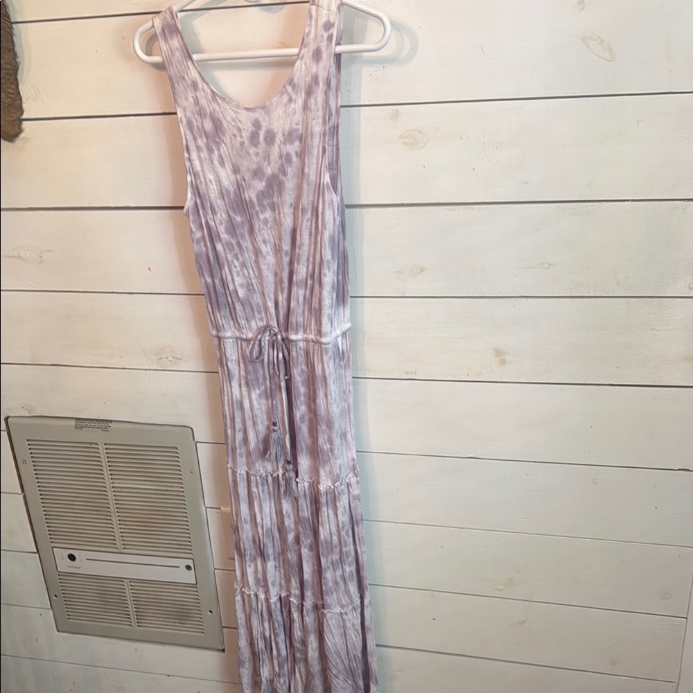 Purple Tie-Dye Maxi Dress